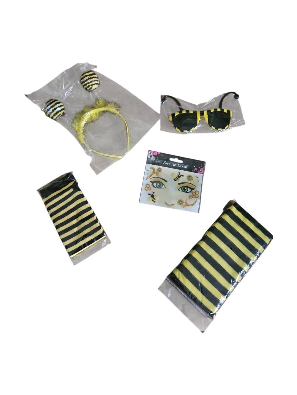 Classic Black & Yellow Bee Costume Set - Includes Wings, Tutu, Accessories - Picture 6 of 7